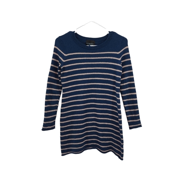 Cynthia Rowley Women's Striped 100% Merino Wool Crewneck Sweater - M - Picture 1 of 5